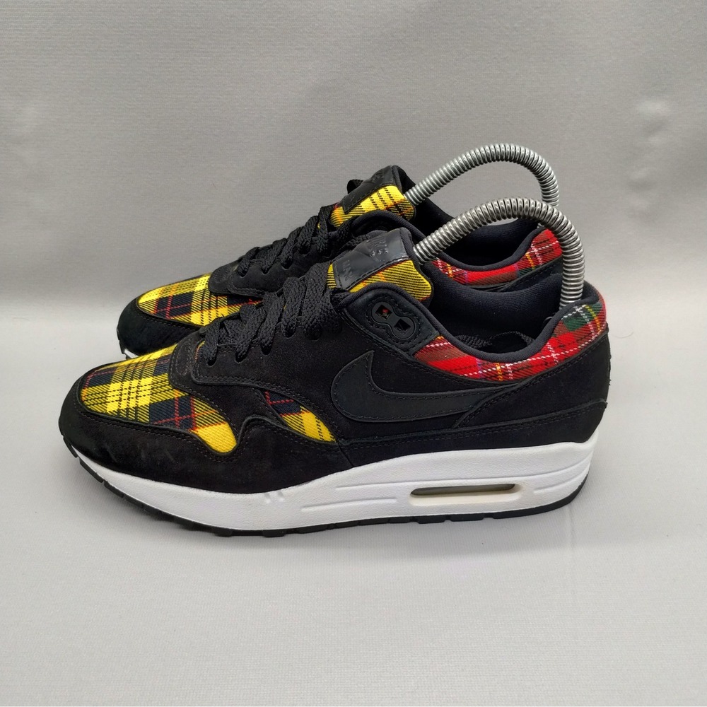 Nike Women’s Sneakers Black with Yellow & Red Plaid